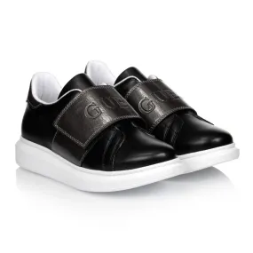 Teen Black Logo Trainers