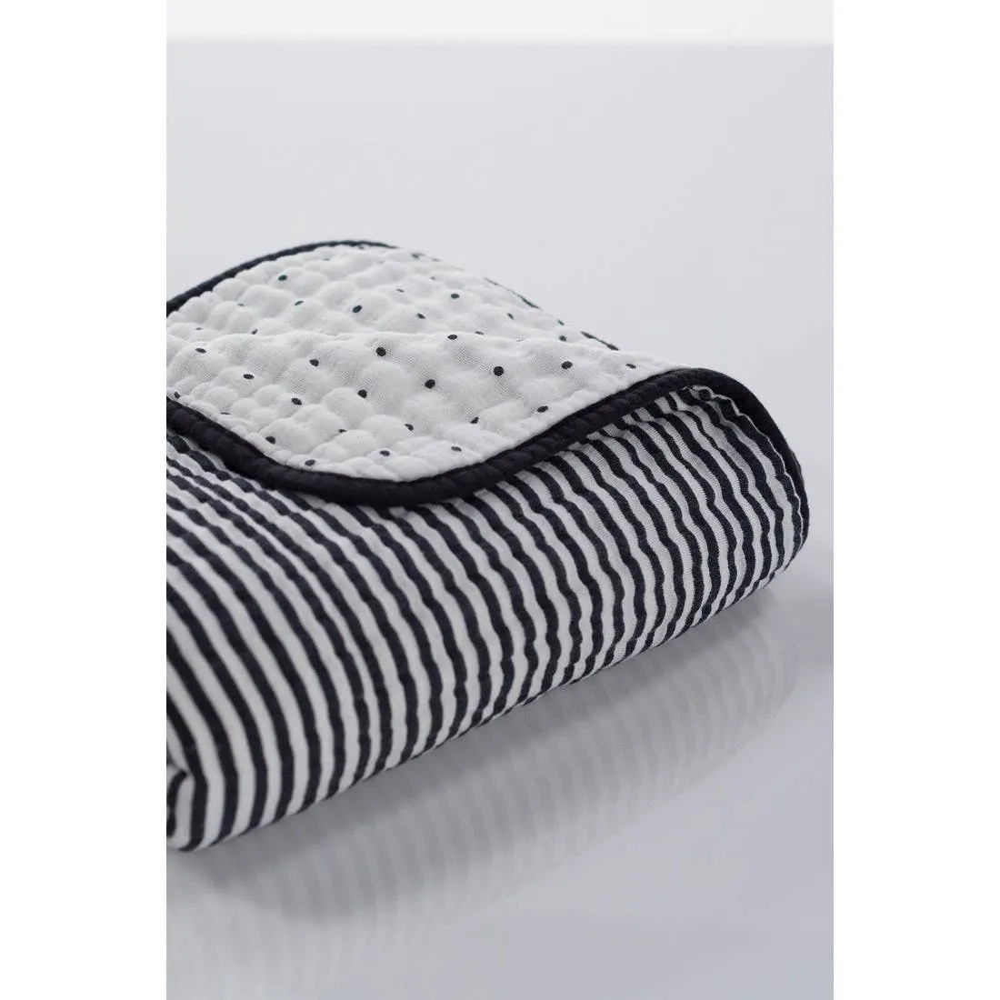 The 4 Layer Quilt - Reversible B+W Stripe