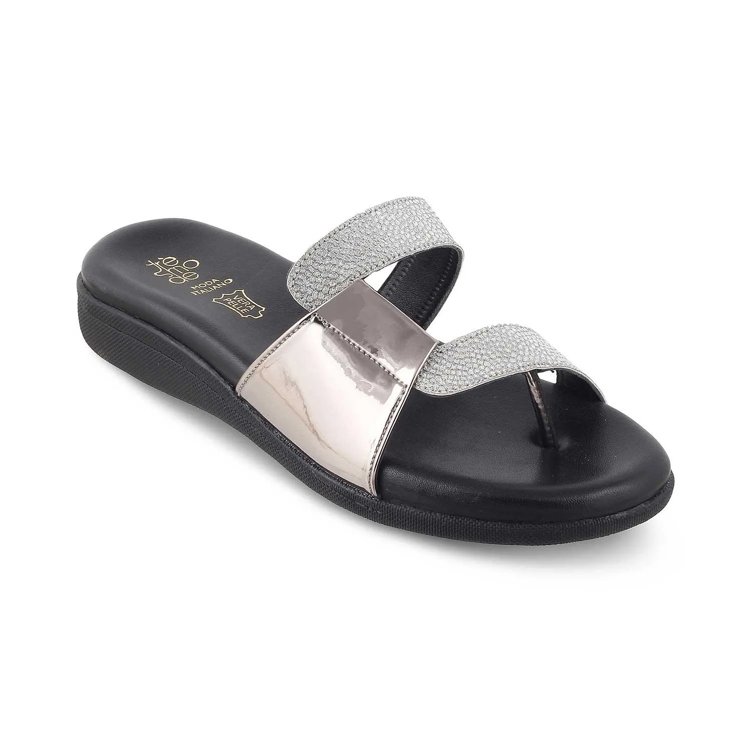 The Bafila Pewter Women's Dress Flats Tresmode