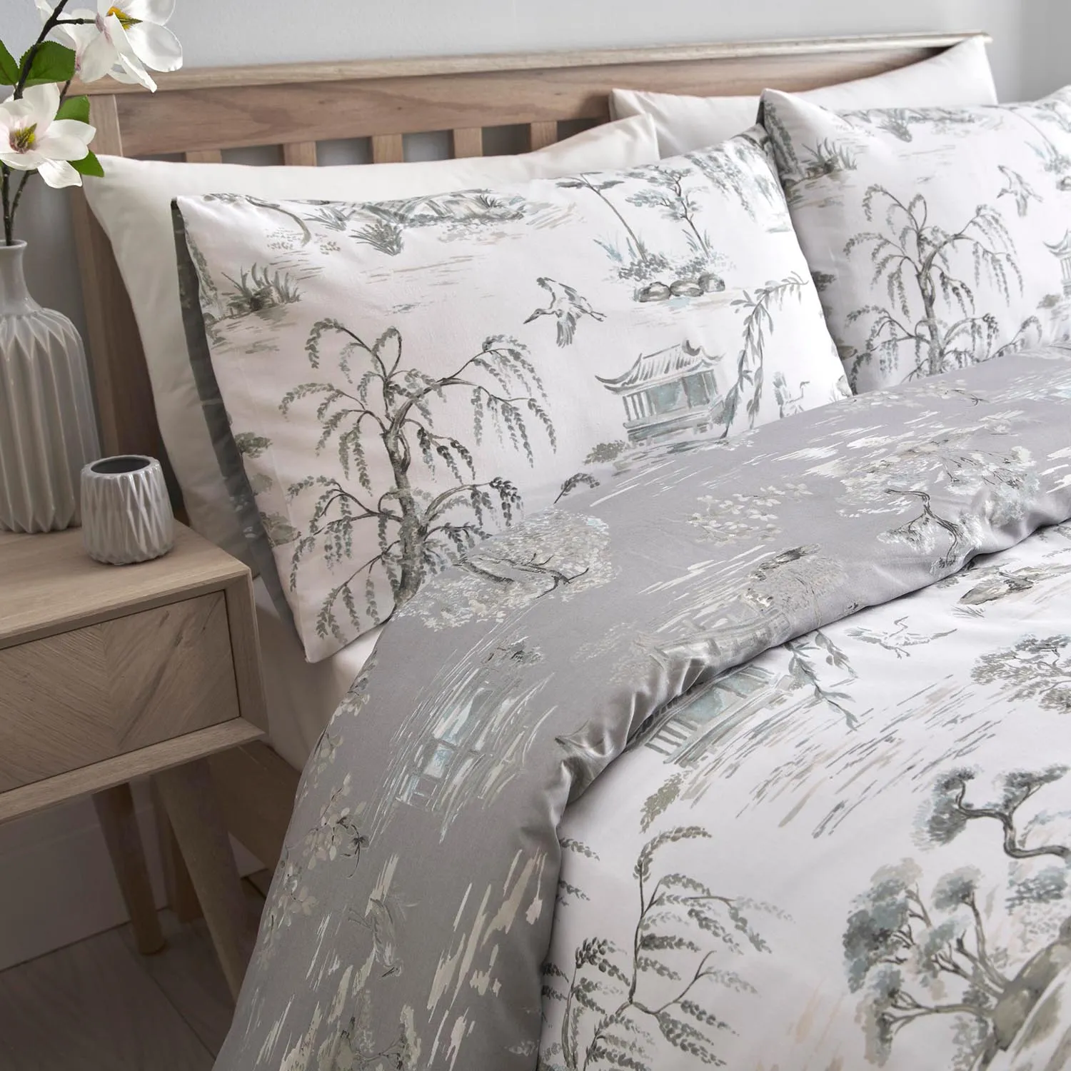 Toile Grey Duvet Cover Set