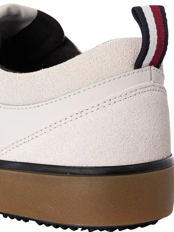 Tommy Hilfiger Valc Cleat Low Leather Mix Trainers - Misty Coast