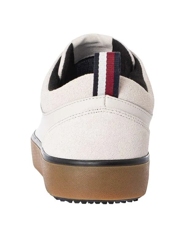 Tommy Hilfiger Valc Cleat Low Leather Mix Trainers - Misty Coast