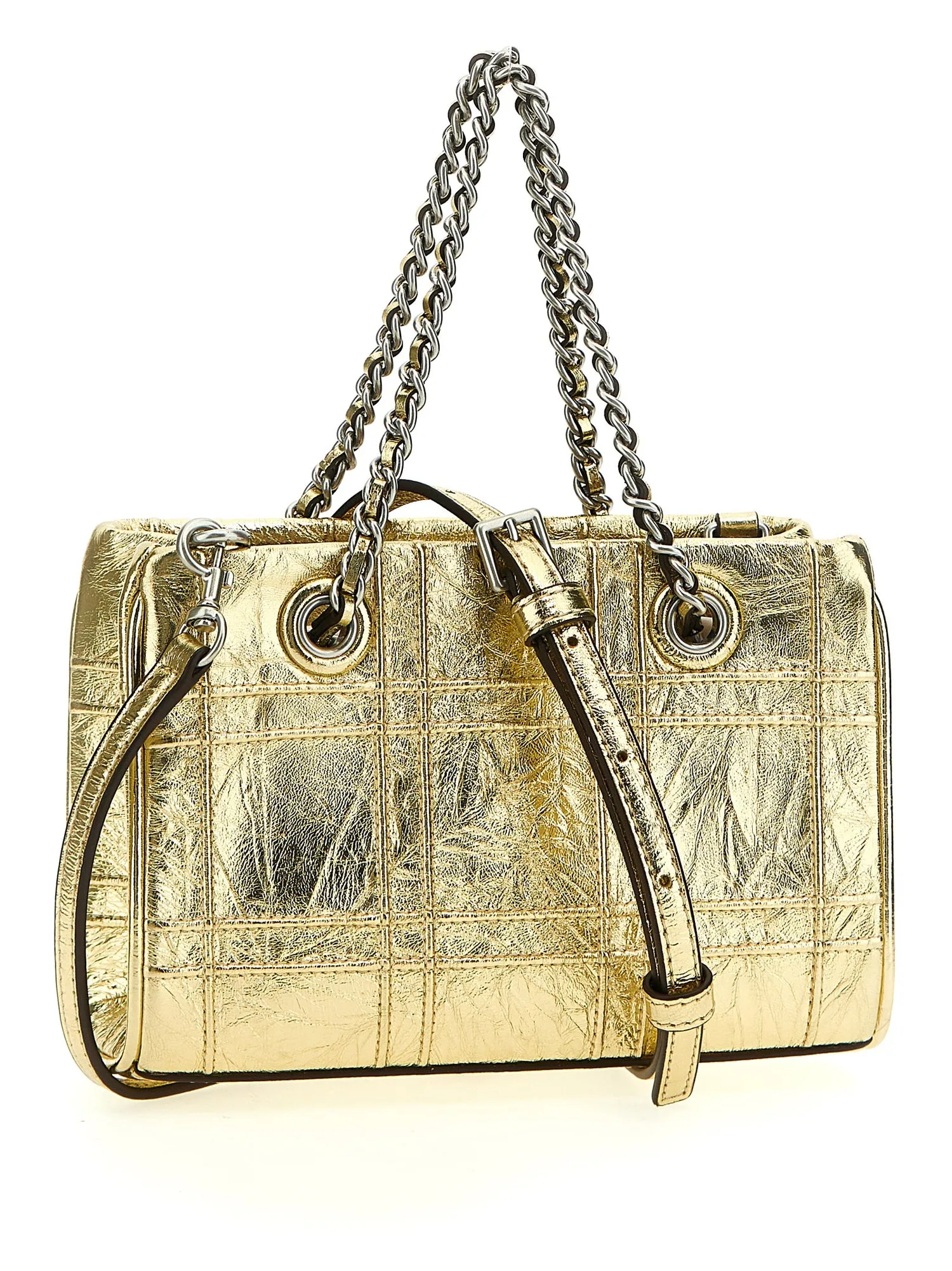 Tory Burch    Tory Burch 'Fleming Soft Metallic Quilt Mini' Handbag