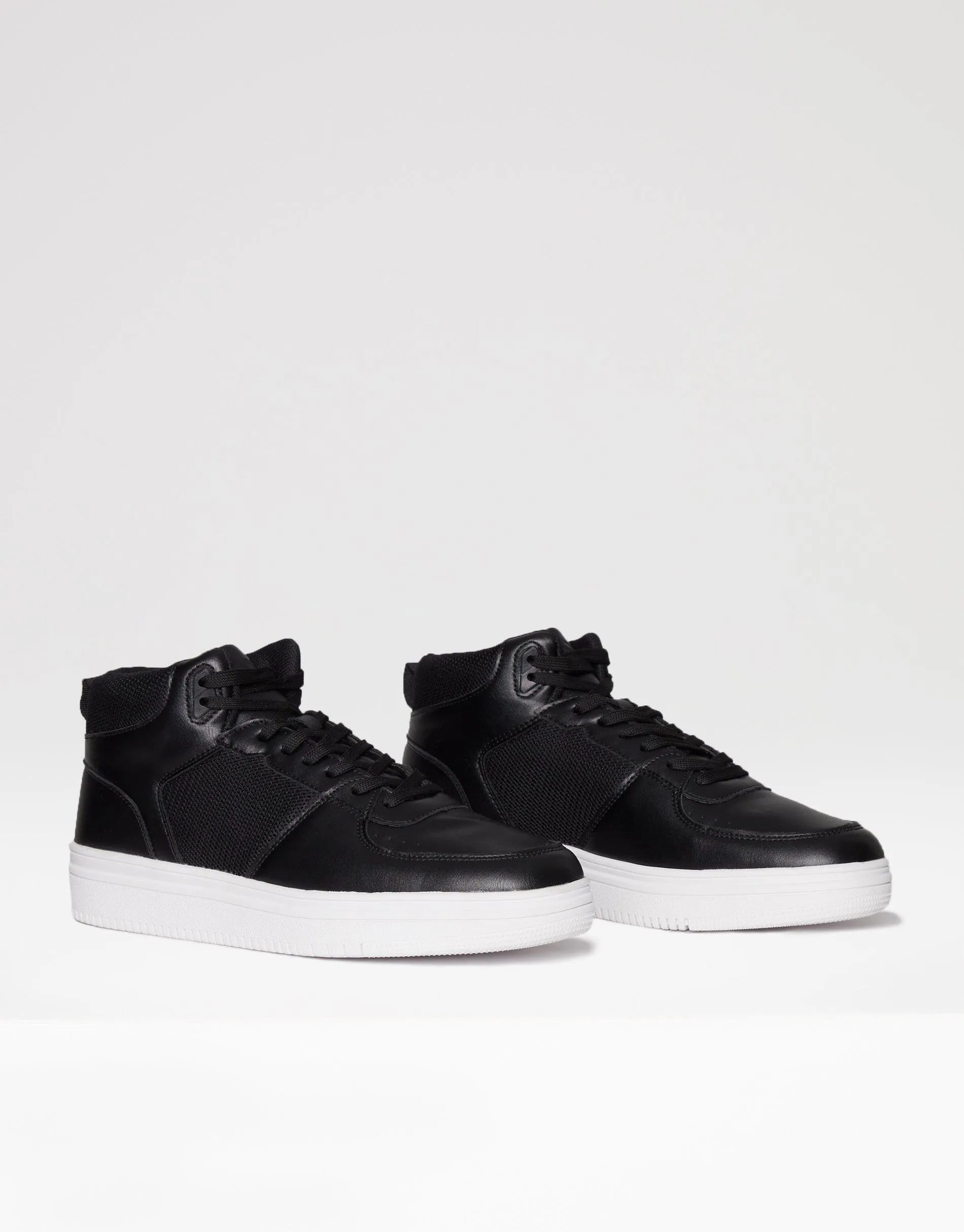 Trainers | 'Villa' Sport Panel High Top Trainers | Threadbare