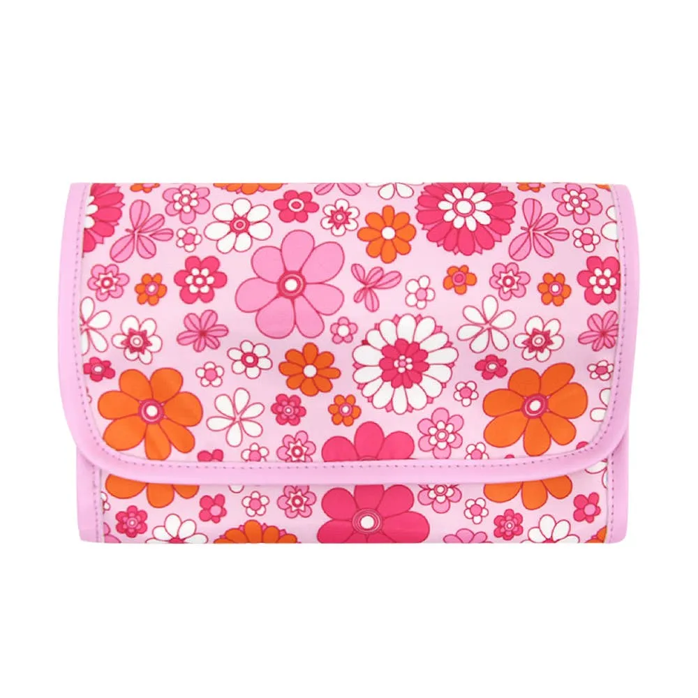 Travel Jewelry Roll Bag Floral