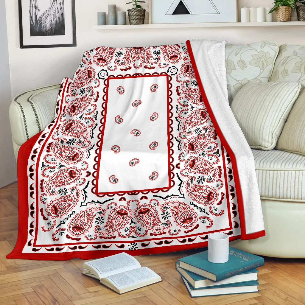 Ultra Plush Wicked White Bandana Premium Blanket