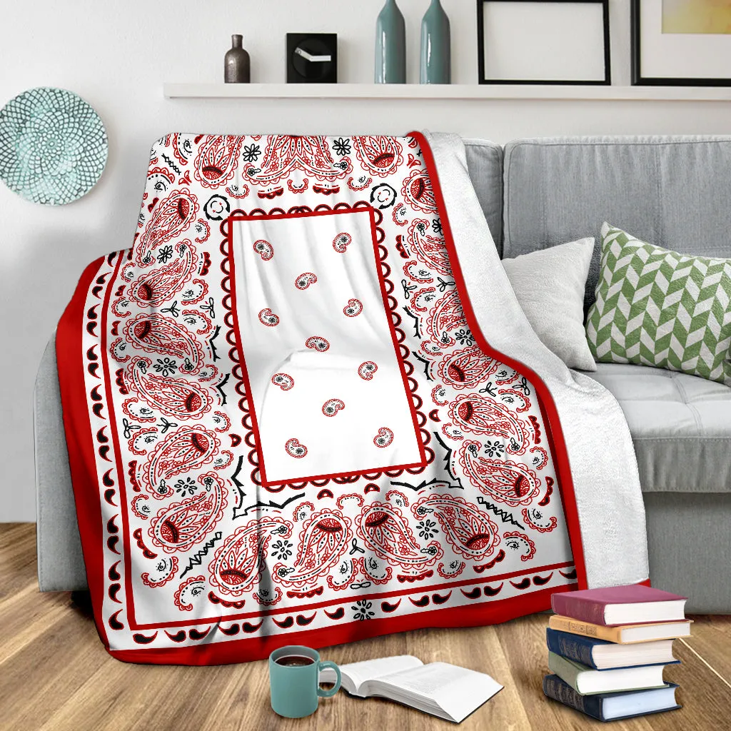 Ultra Plush Wicked White Bandana Premium Blanket