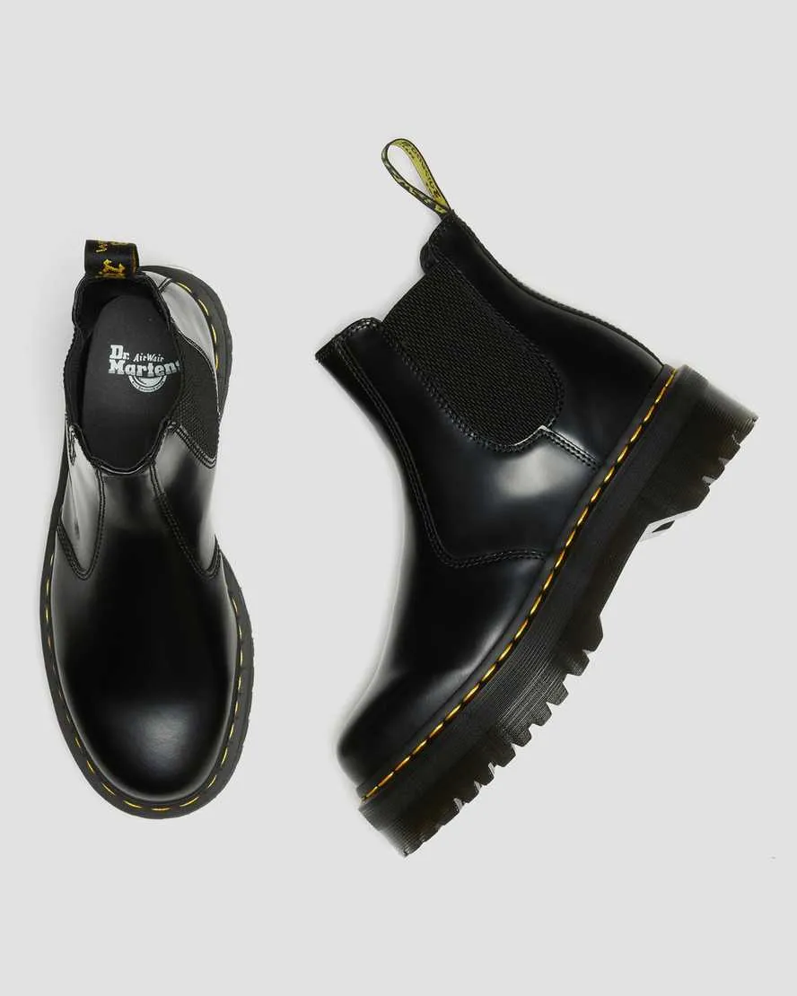 Unisex Dr. Martens 2976 Quad Black Polished Smooth Black