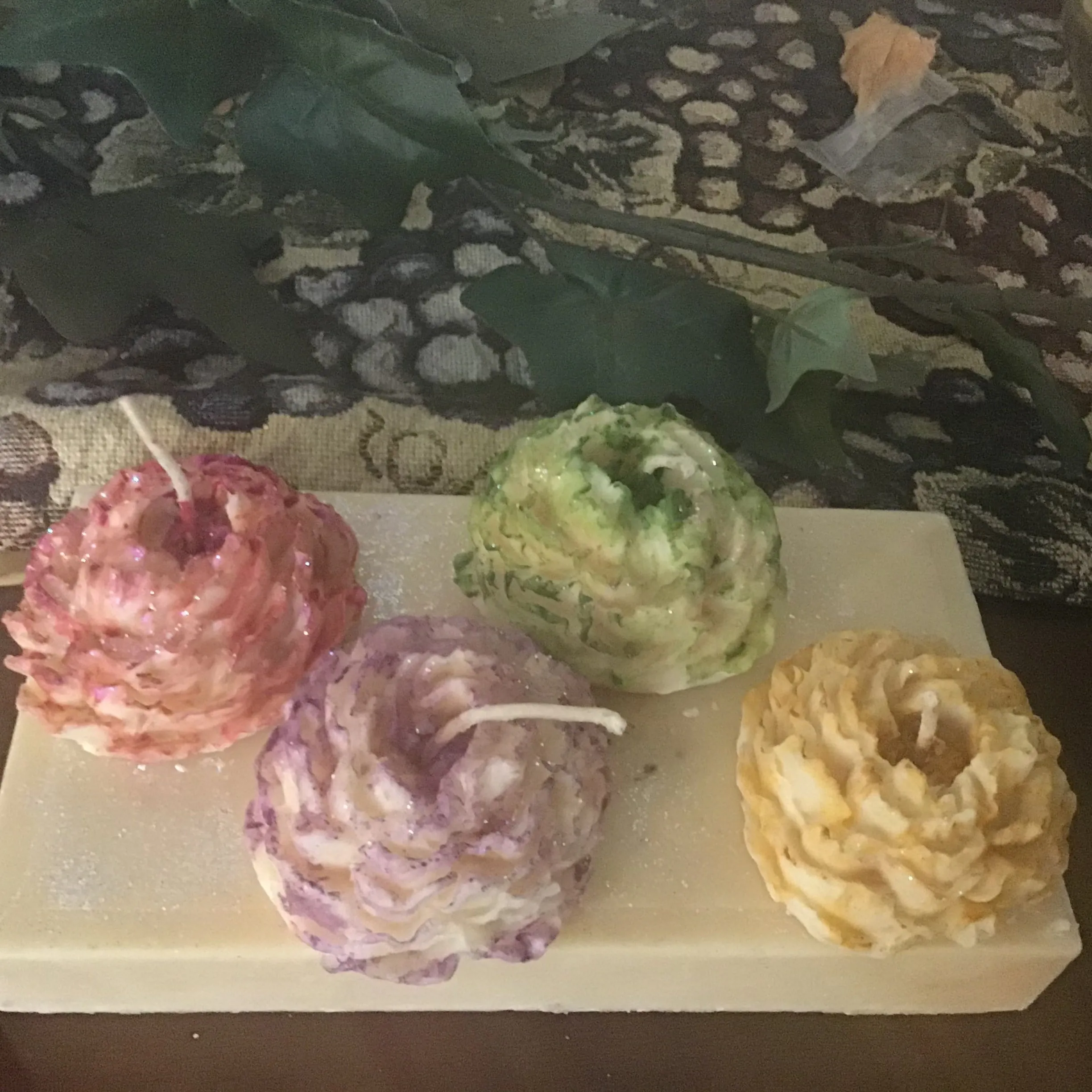 Unscented candles and soap