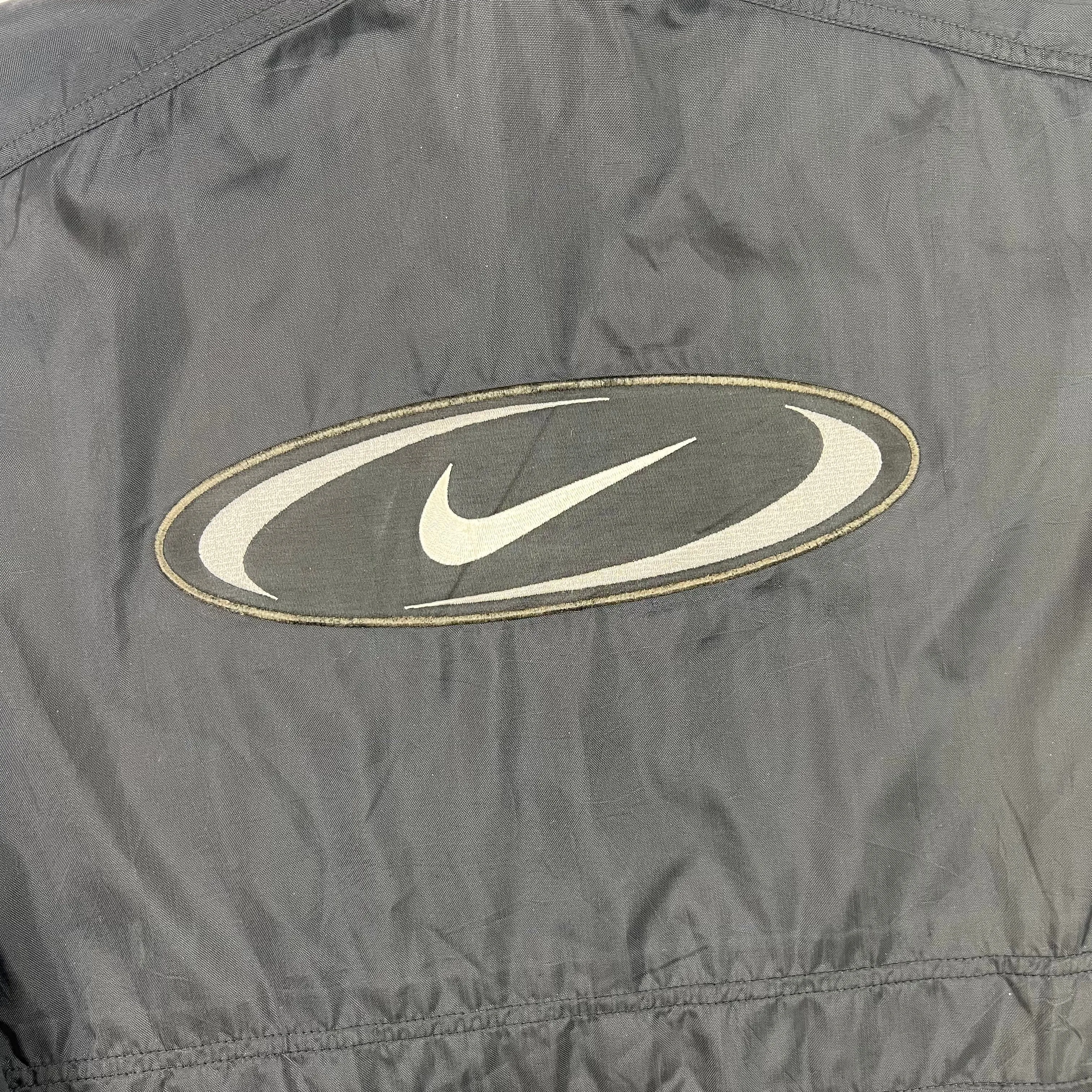 Vintage Nike 90's Hooded Windbreaker Jacket Black