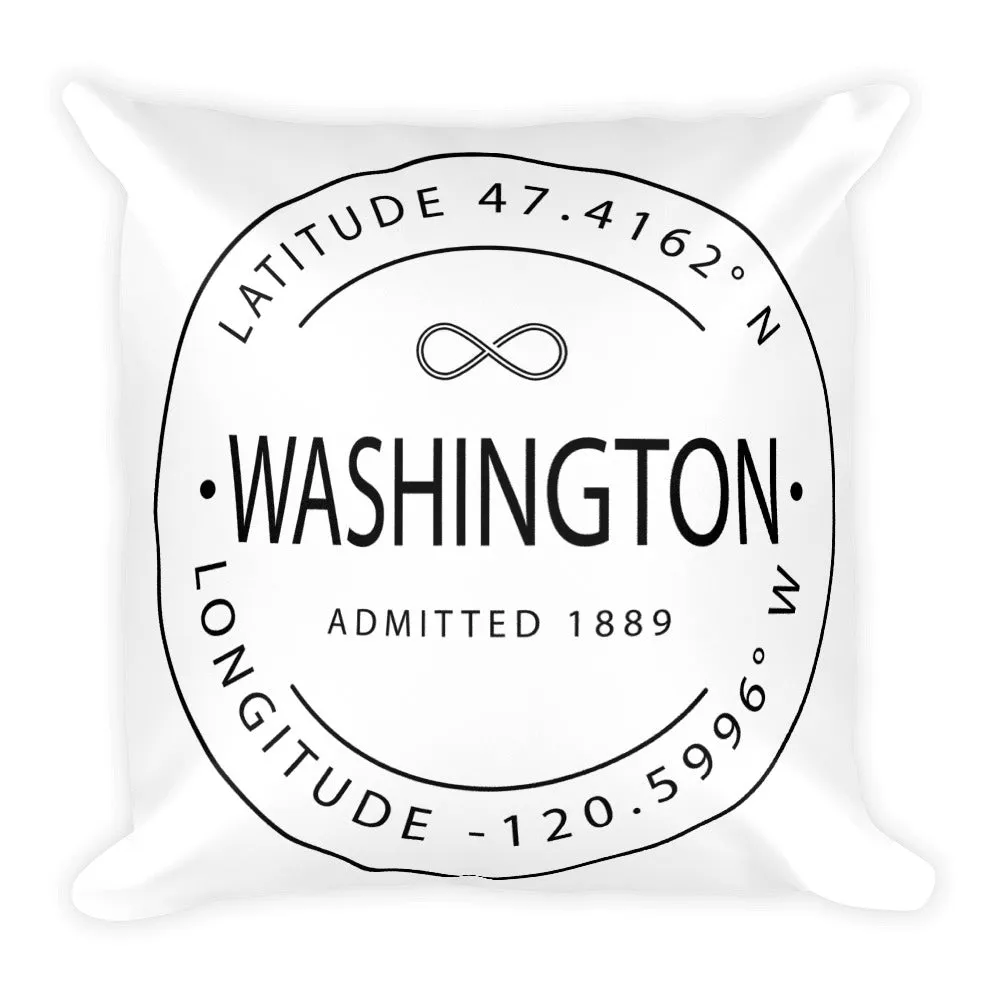 Washington - Throw Pillow - Latitude & Longitude