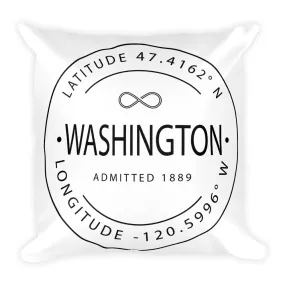 Washington - Throw Pillow - Latitude & Longitude