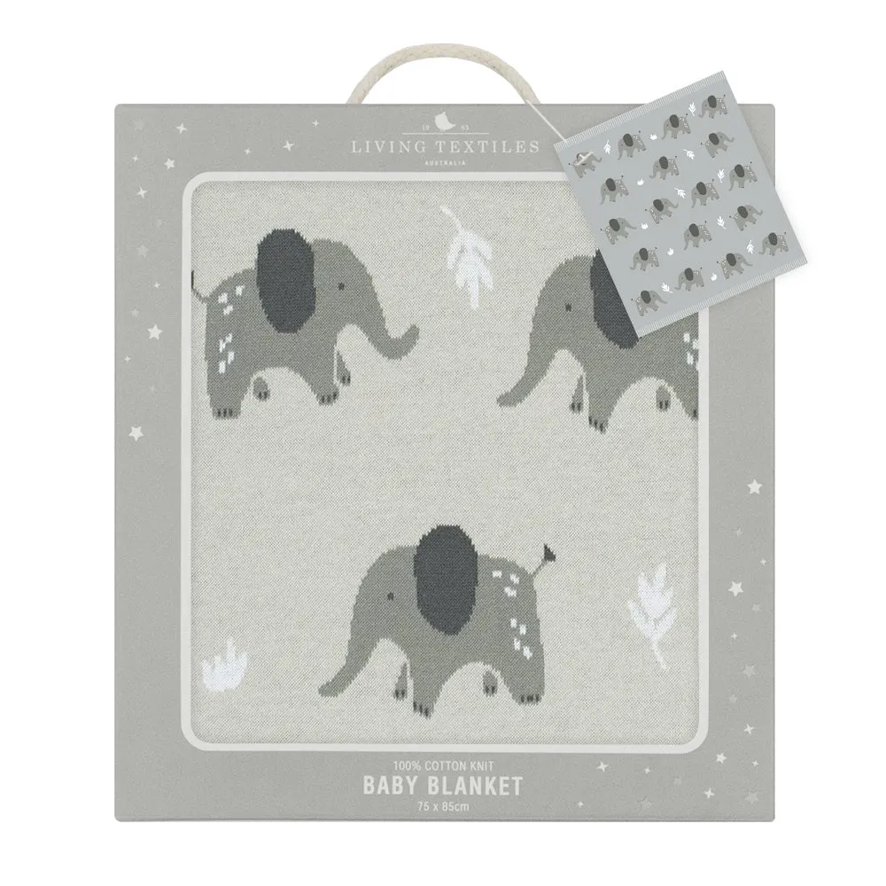 Whimsical Baby Blanket - Elephant Grey