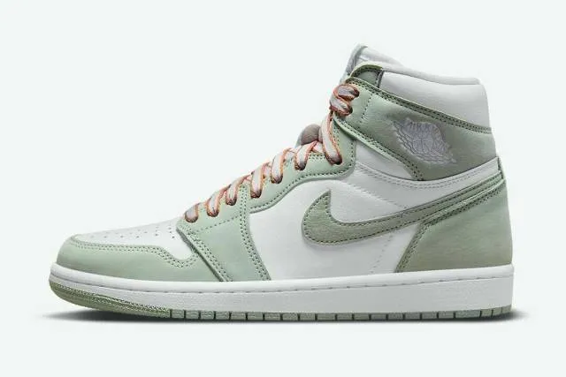 WMNS Nike Air Jordan 1 Retro High OG Seafoam 5-12 Orange...