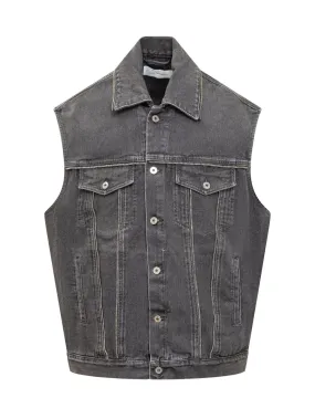 Zip Denim Over Vest